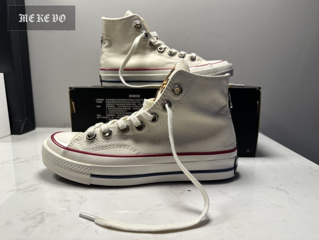 Chrome Hearts x Converse 1970s Multicolor Deluxe Series Off-White Leopard Cross Logo ×1 High-Top Canvas Shoes
