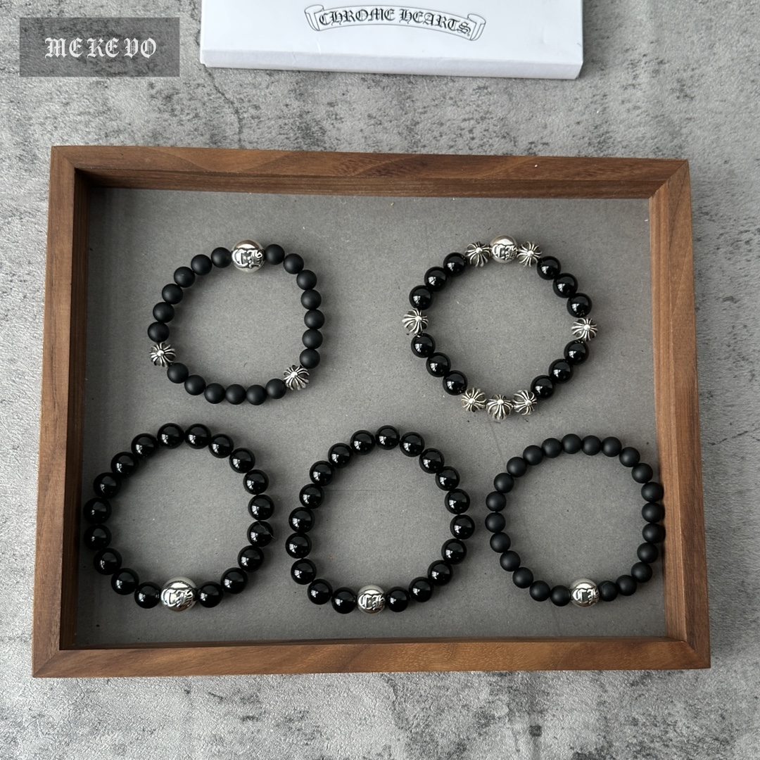 Silver bead bracelet