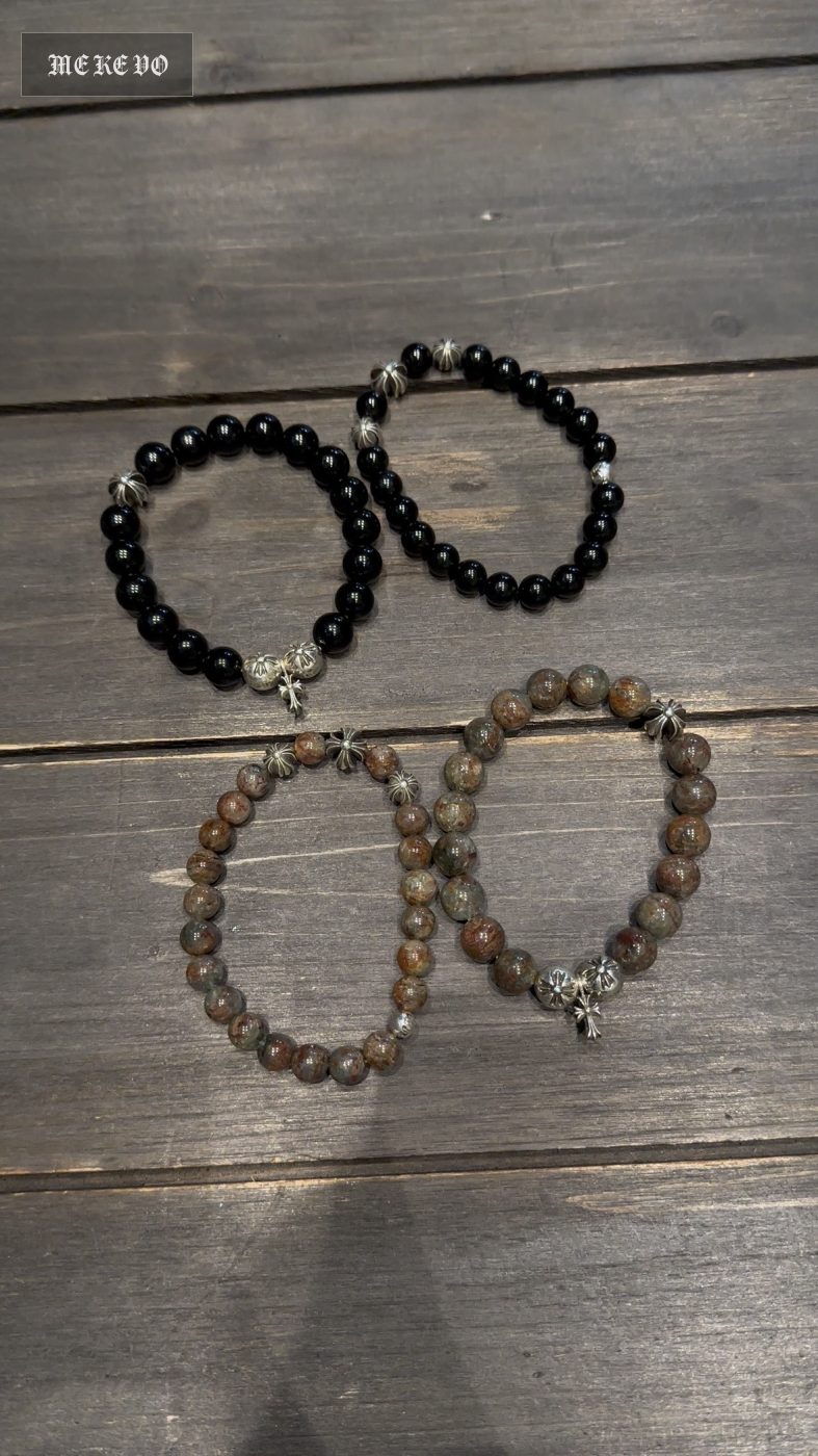 Silver bead bracelet
