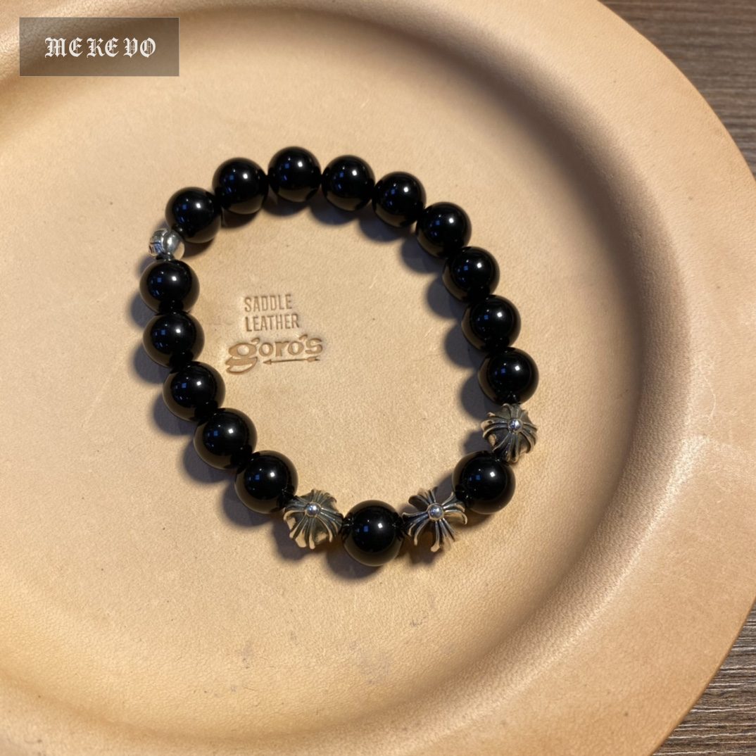 Silver bead bracelet