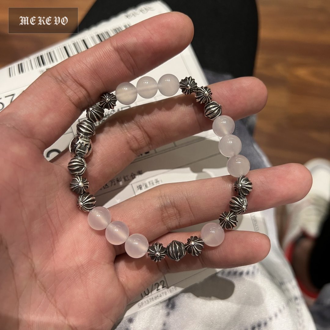 Silver bead bracelet