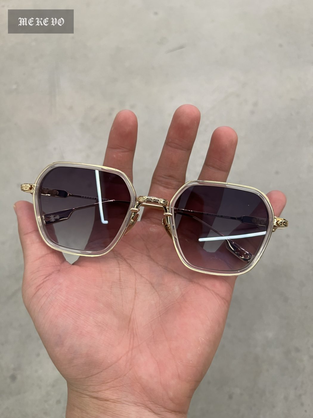 Chrome Hearts Cross Floral Hollow Sunglasses