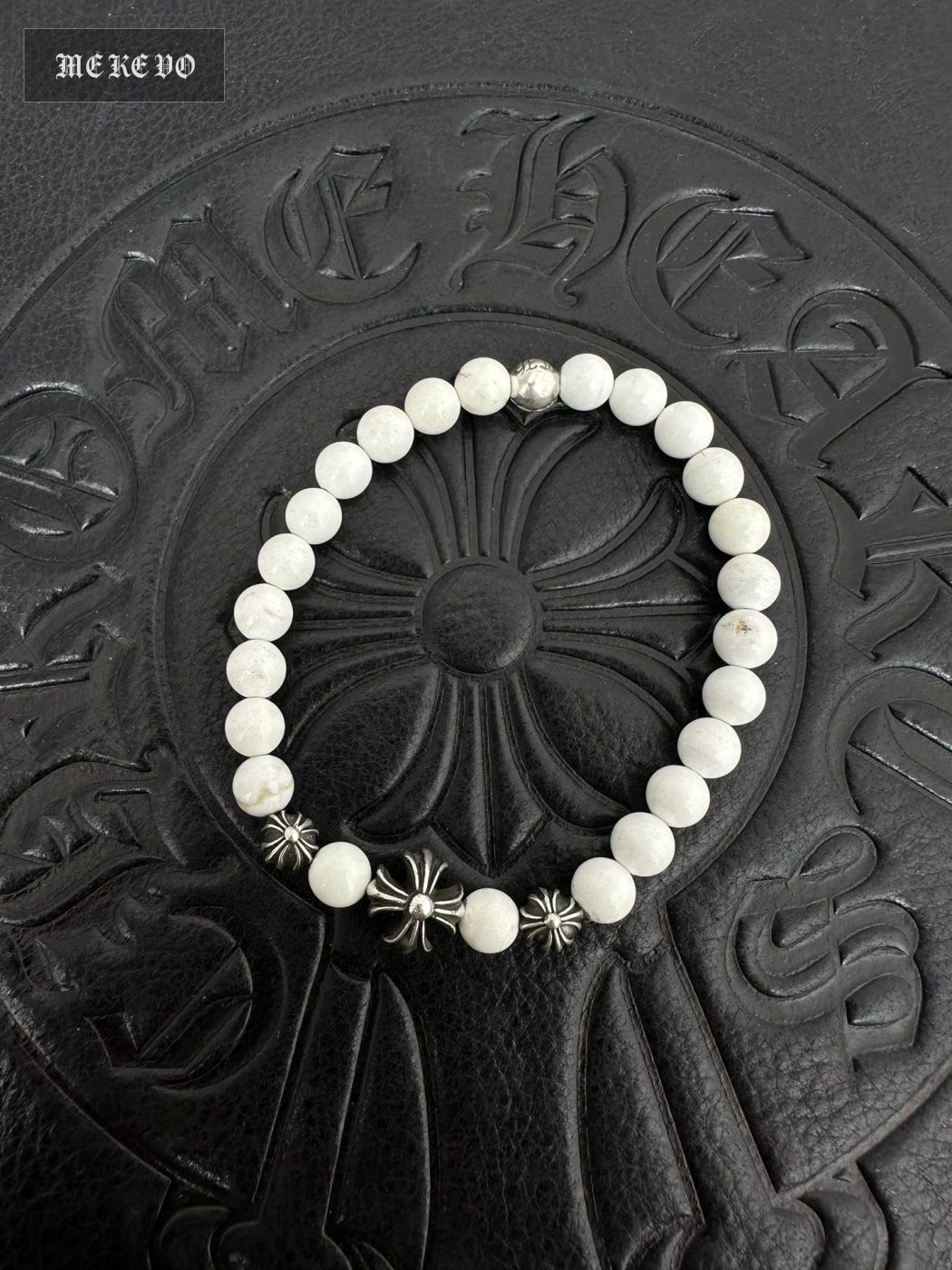 Silver bead bracelet
