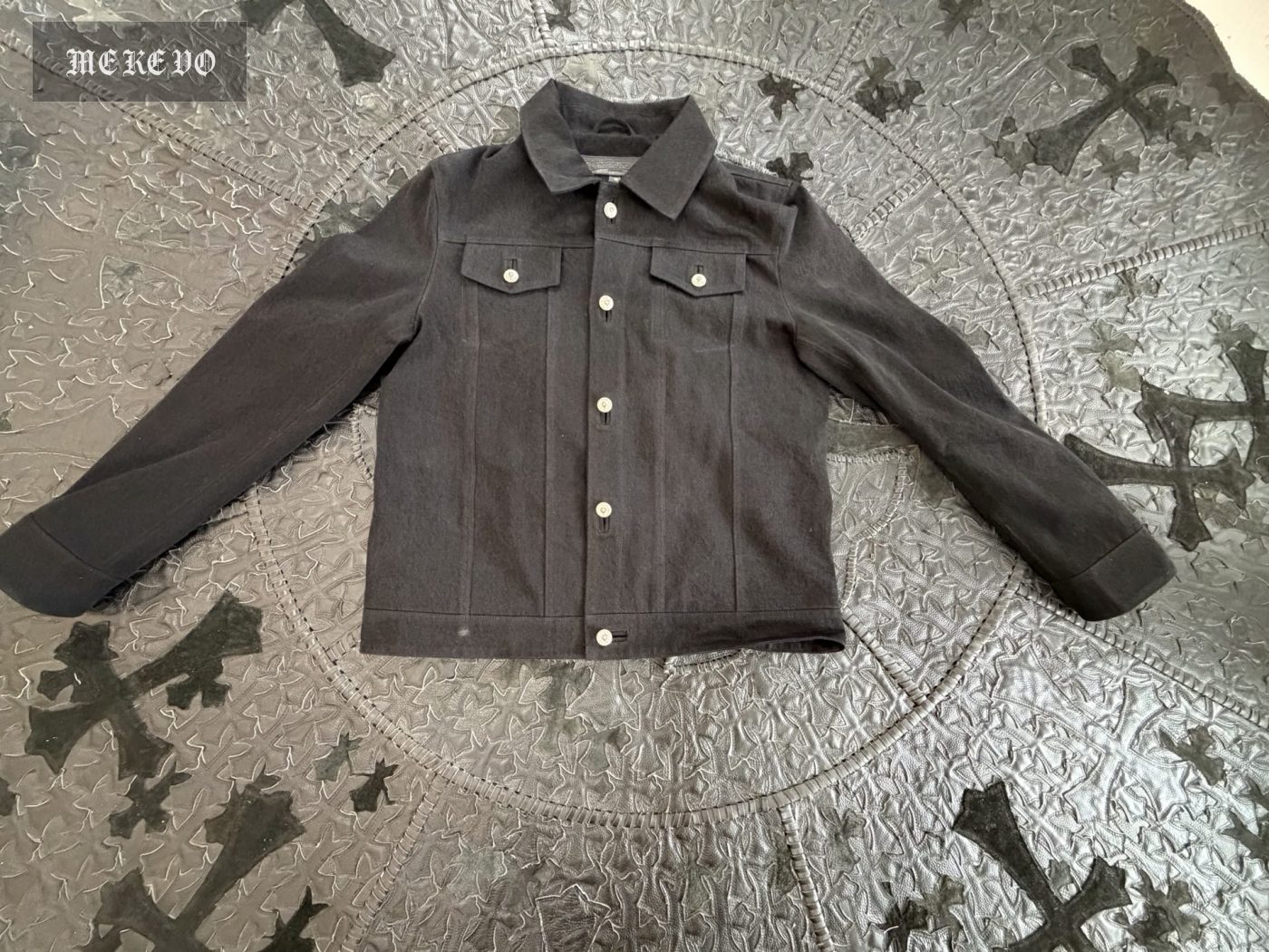 Chrome Hearts Type III Limited Edition Black Horseshoe Button Pure Cotton Denim Jacket
