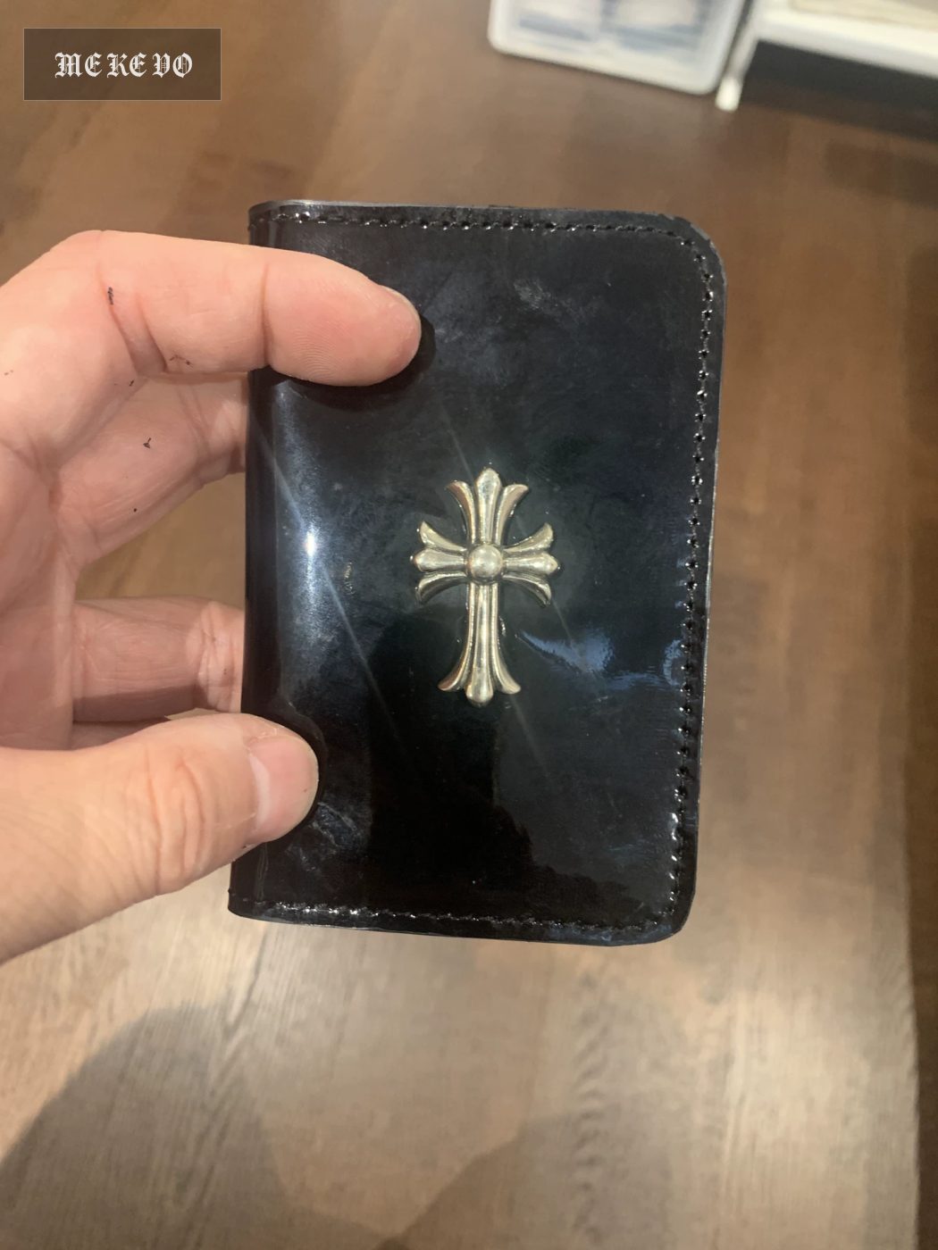 Handcrafted Cross Design Multi-Purpose Card Wallet & ID Holder