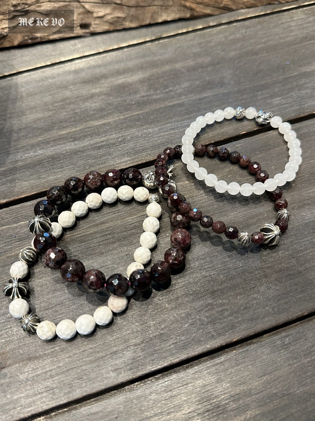 Silver bead bracelet