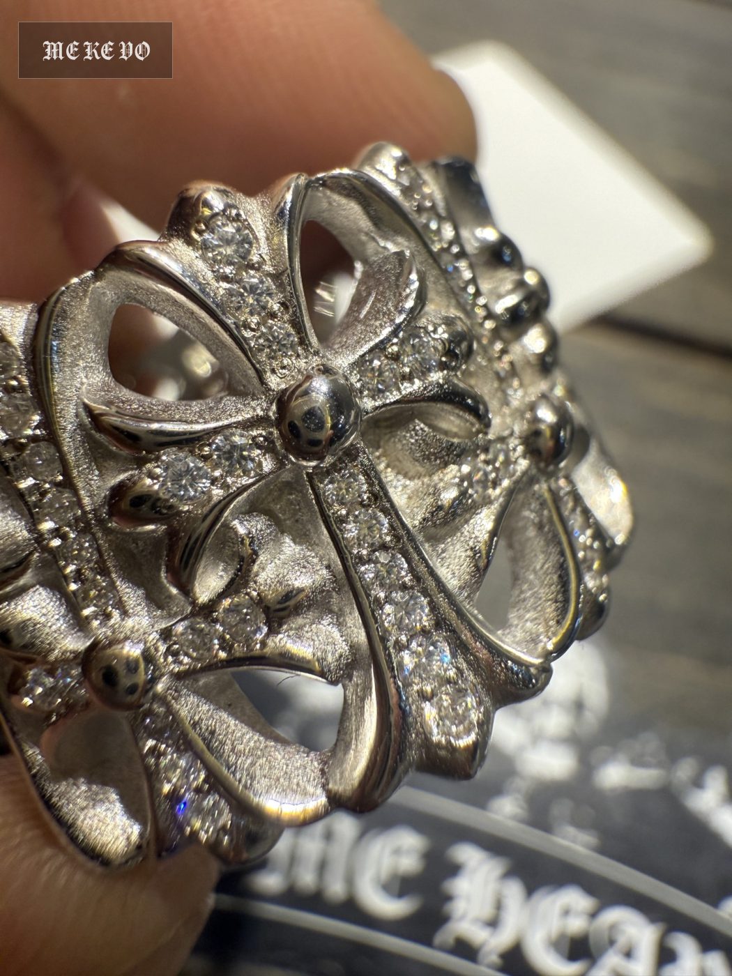 Ring, Custom Gold-Plated Diamond Setting
