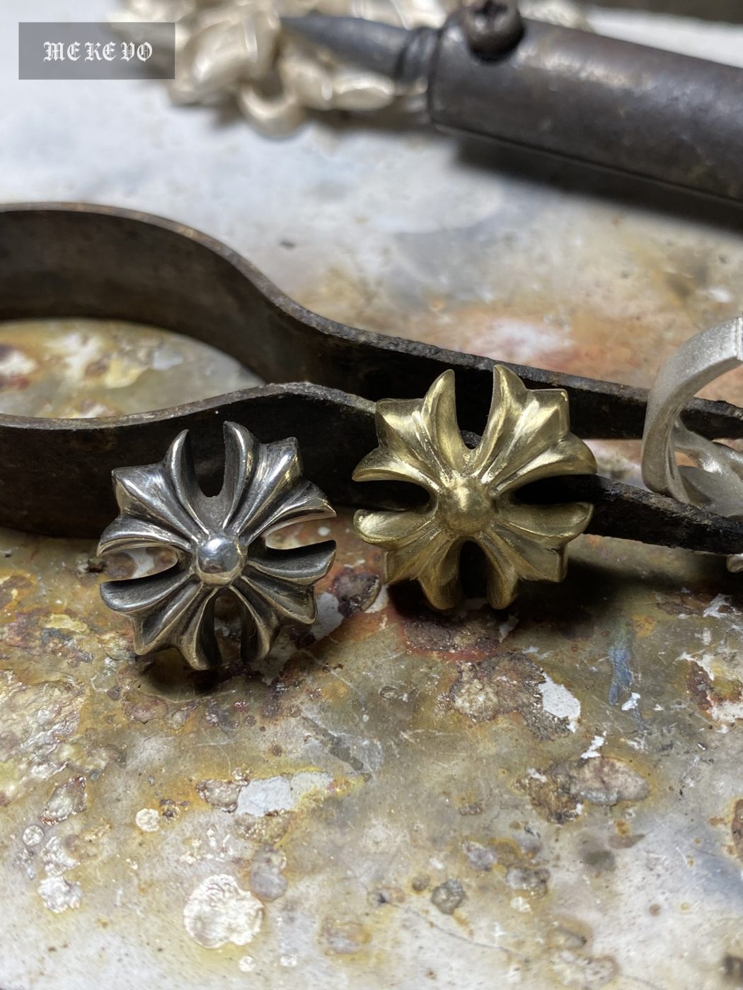 Earrings, Gold-Plated Diamond Custom