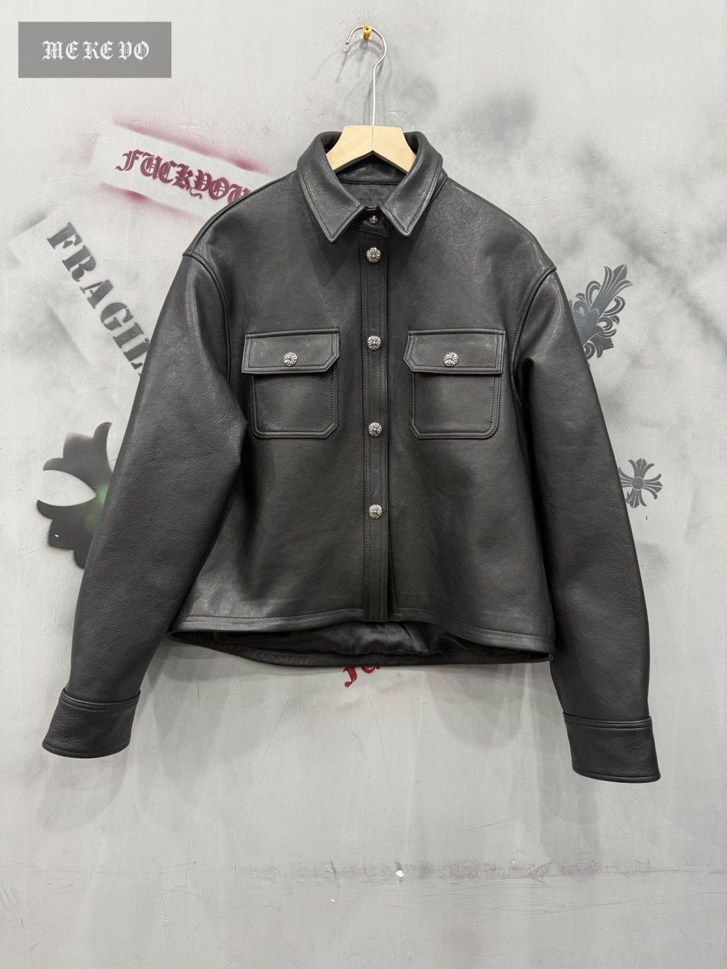 Chrome Hearts Women's Full Leather Workwear Jacket