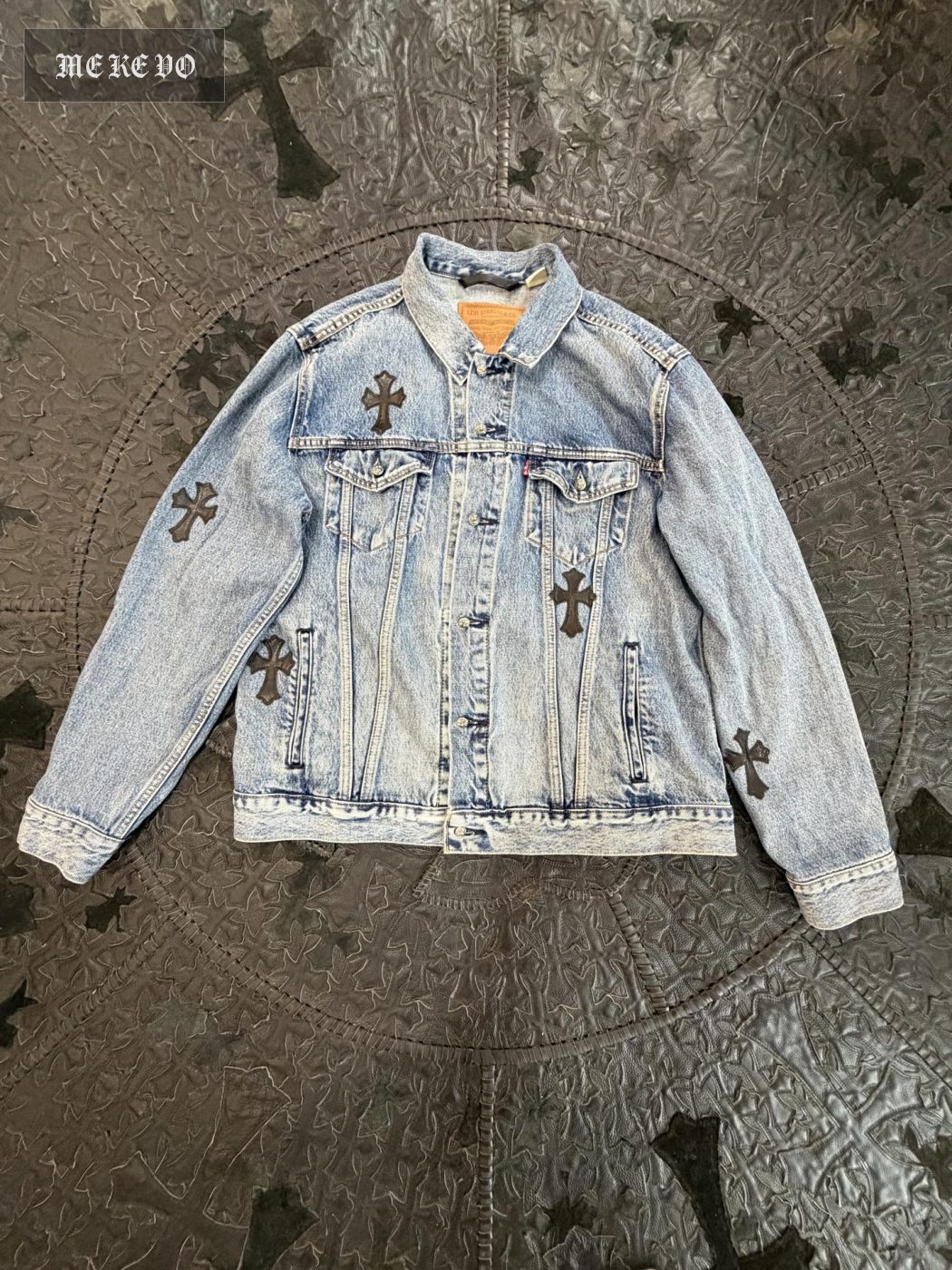 Chrome Hearts x Levi's Denim Leather Patch Jacket