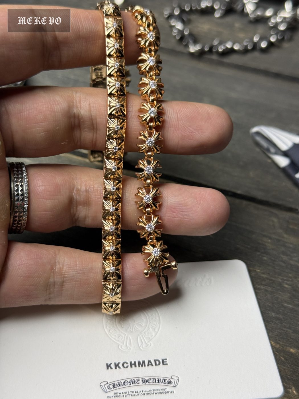 Custom Gold-Plated Diamond Setting, Bracelet Bangle