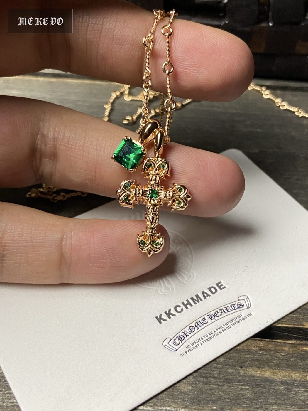 Custom Gold-Plated Diamond Setting, Necklace Pendant