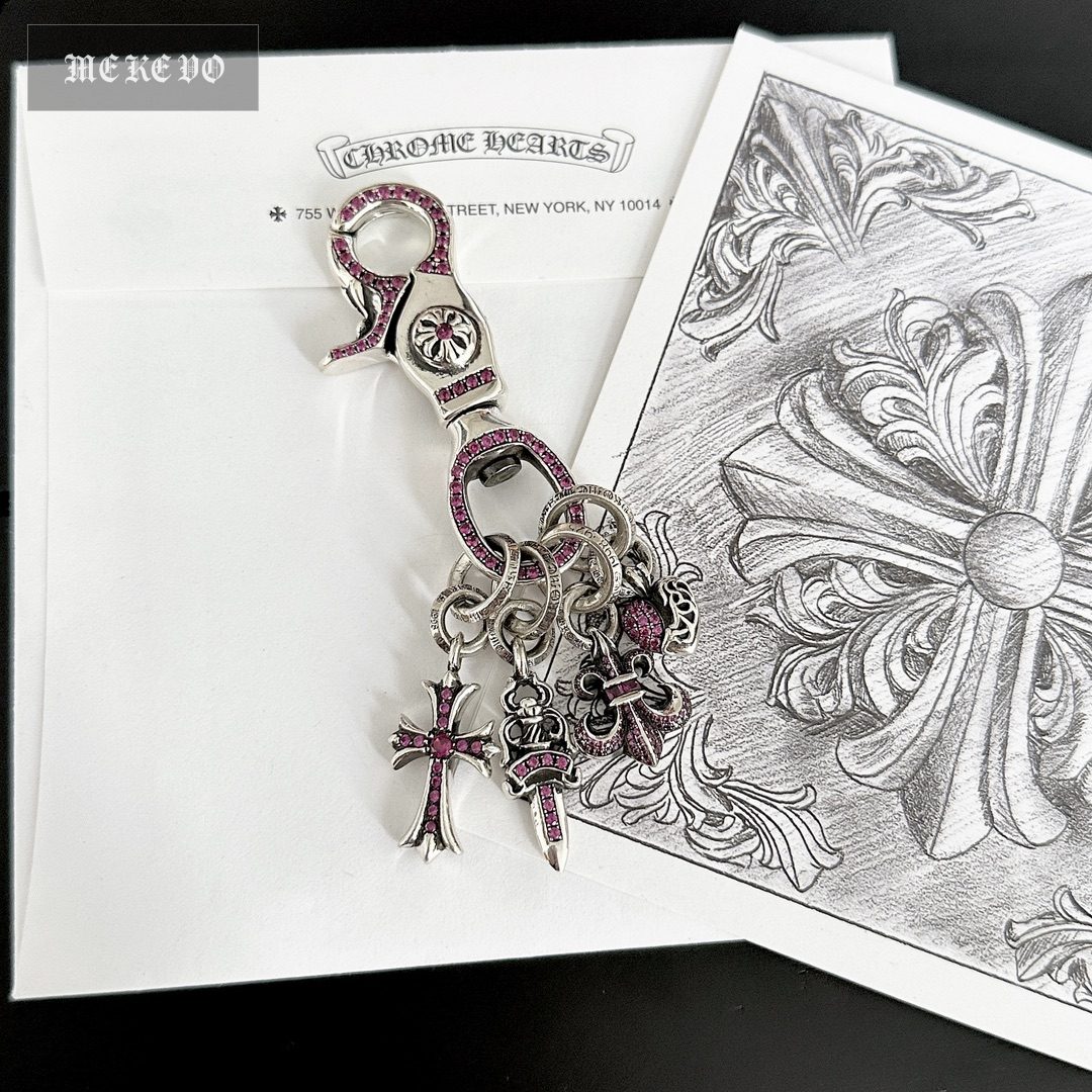 Keychain, 925 silver diamond custom