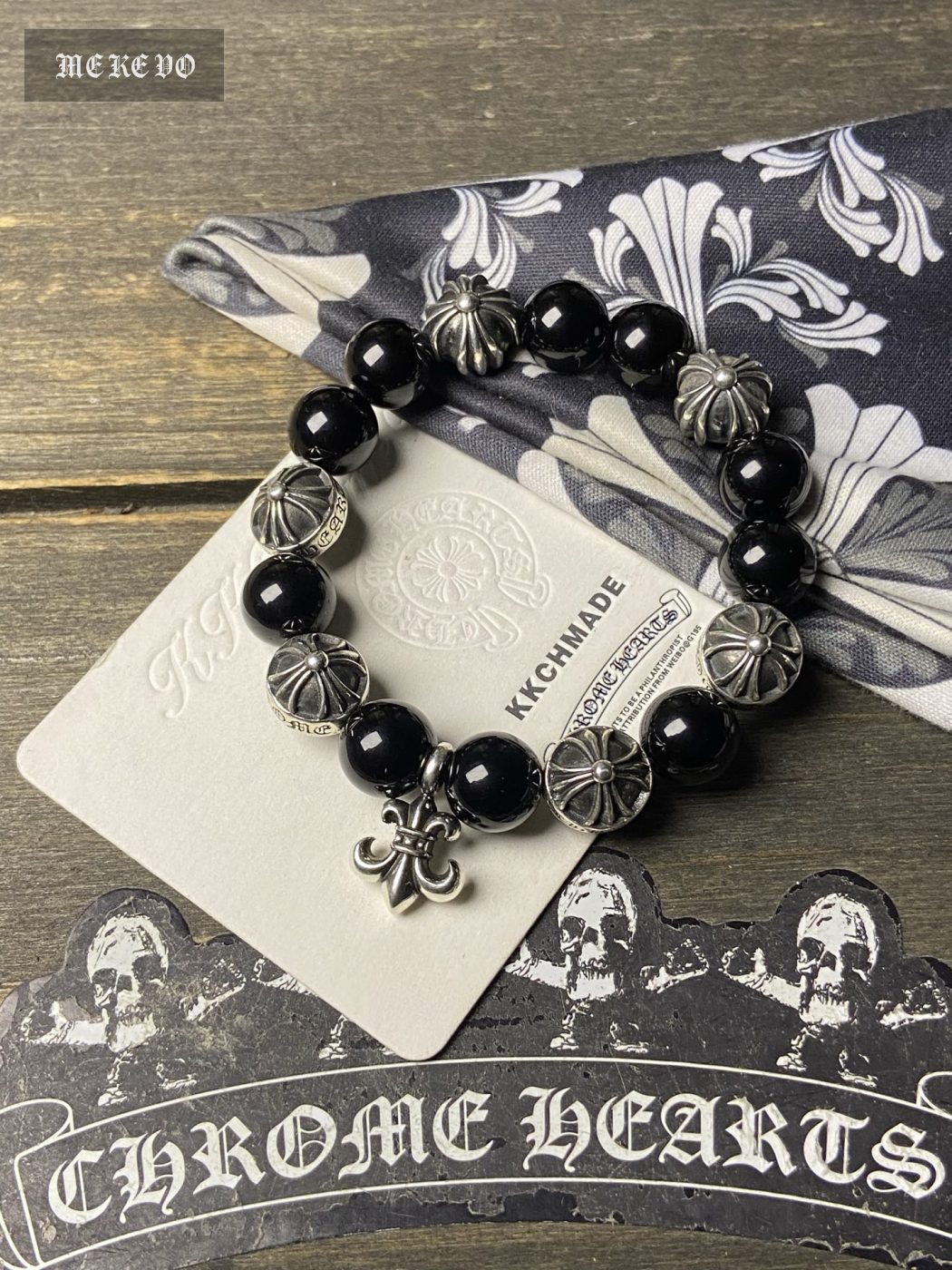 Silver bead bracelet