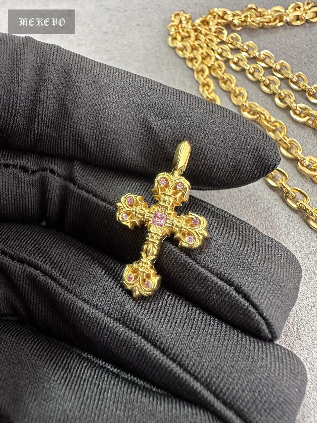 Gold-plated custom with diamond setting